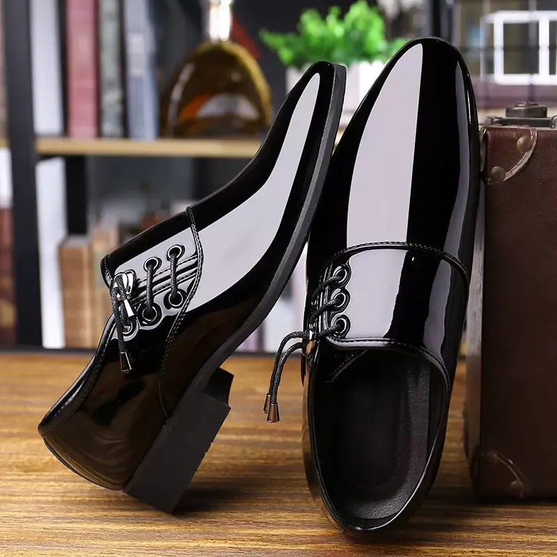 All-purpose leather business pointed-toe shiny leather office single shoes