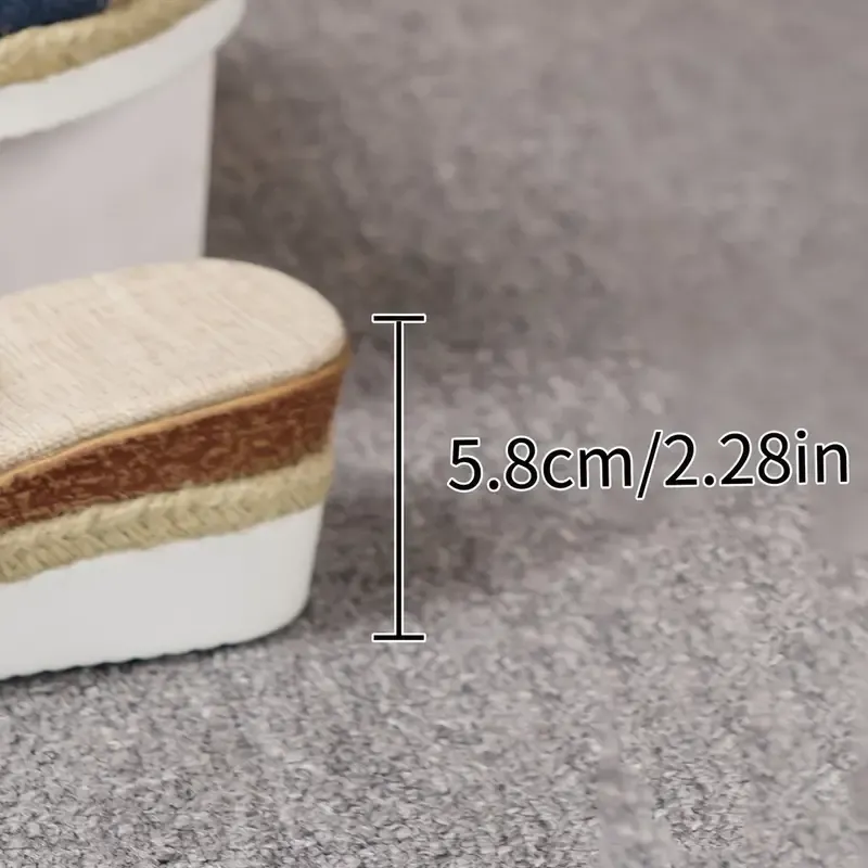 Women's Casual Wedge Sandals, Peep Toe Slip On Summer Platform Shoes, All-match Outdoor Vacation Slide Sandals