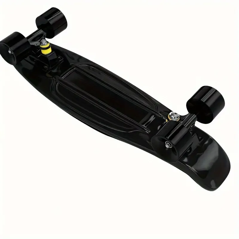 22.5-Inch Mini Cruiser Skateboard with Aluminum Trucks - Plastic Deck, Suitable for 14+ Experts, Beginner-Friendly Fish Board, Compact Penny Board Style, Non-Electric, Wireless Free, Advanced Skating Skill Board