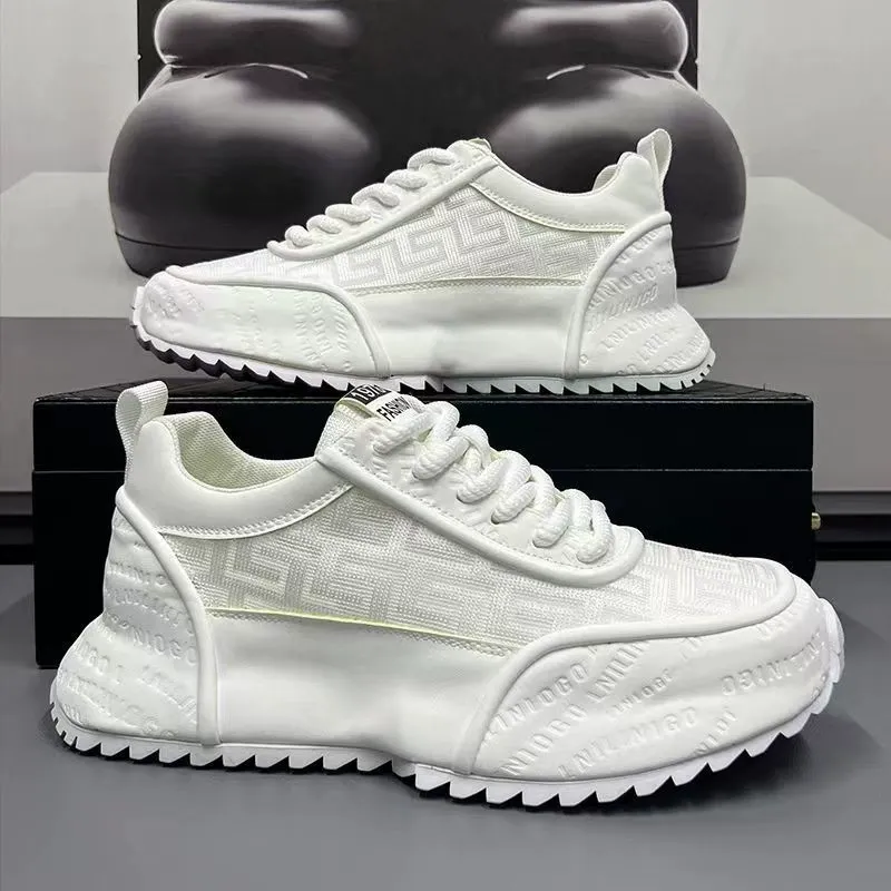 full bottom mesh thick sole sports shoes dad shoes
