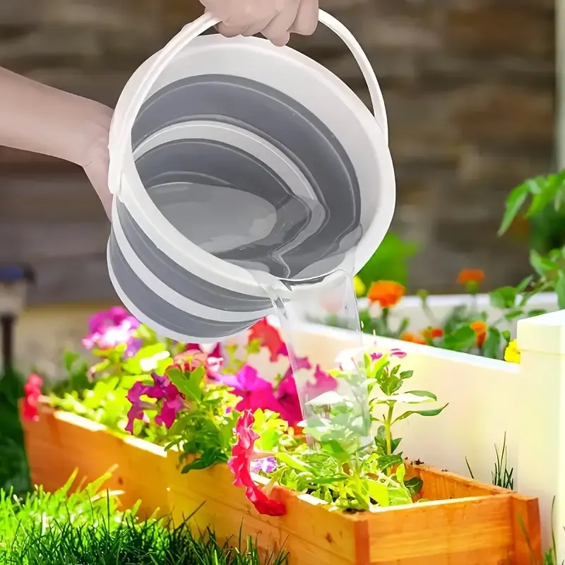 Versatile Foldable Bucket - Durable & Compact For Easy Storage - Perfect For Camping, Fishing & Car Wash