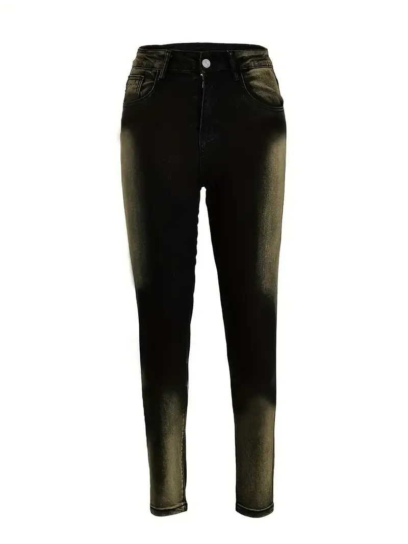 Women's High-Waisted Mom Jeans With Stretch Cotton Blend