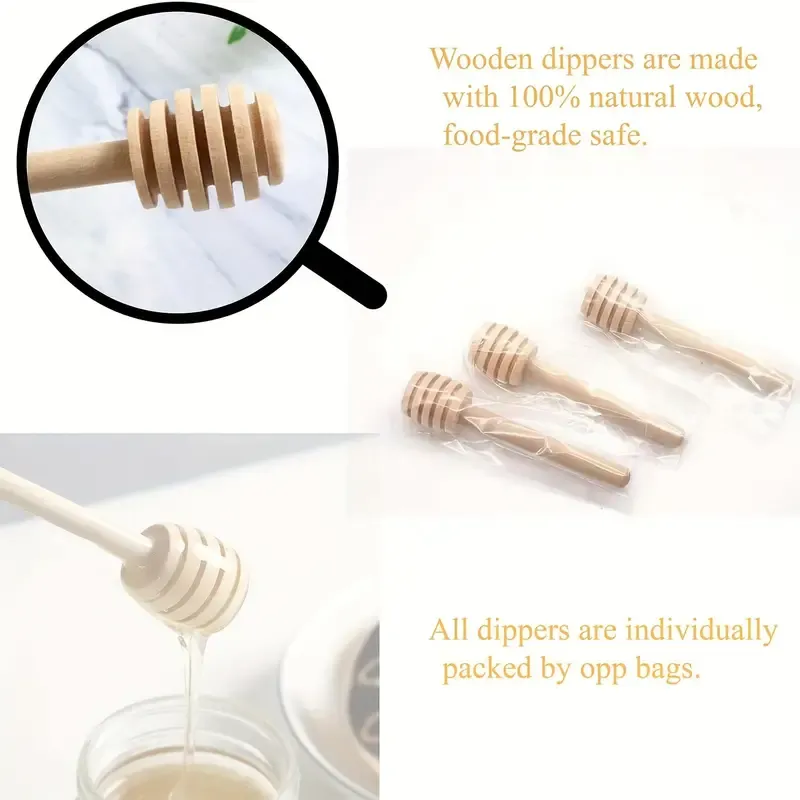 Glass Honey Jars with Dipper