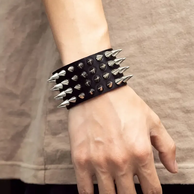 Men's Rock Punk Alloy Spike