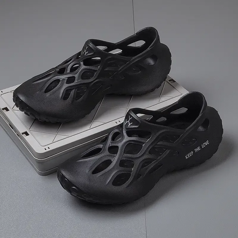 Men's Trendy Slip On Breathable Quick Dry Clogs, Comfy Non Slip Casual EVA Beach Water Shoes For Men's Outdoor Activities, Summer