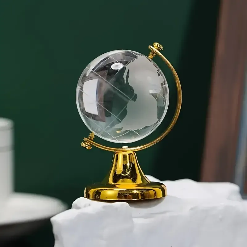1pc Elegant Crystal Globe Decor - Perfect for Office, Bedroom, or Entryway - Ideal Christmas, Valentine's Day, New Year Gift