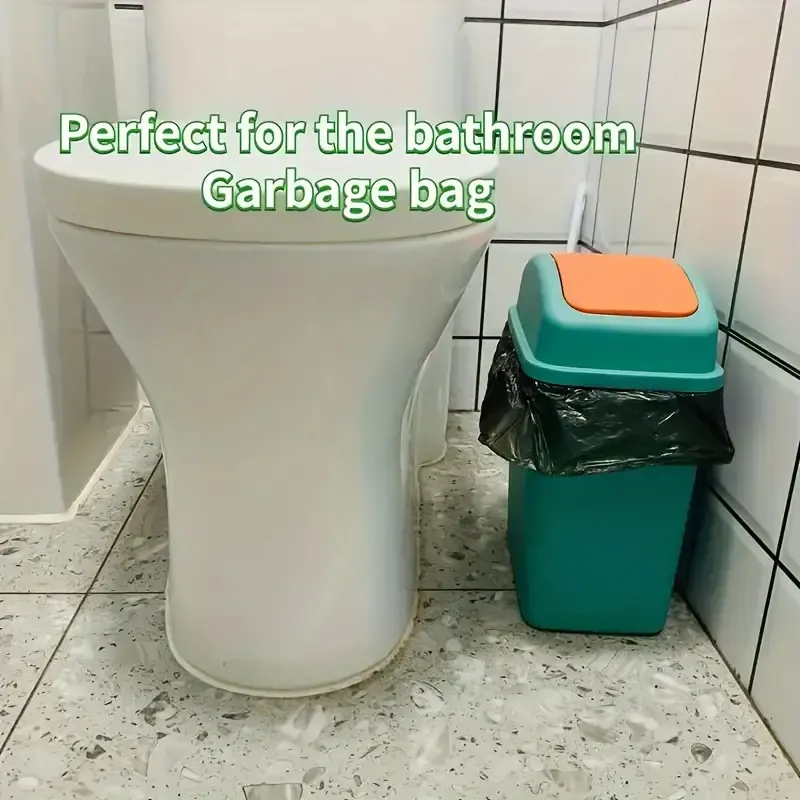 10 Packs of Home-Use Flat-Top Garbage Bags with Pointed Bottoms - New Material, Breakable at the Point, Suitable for Kitchen, Bathroom, and Living Room