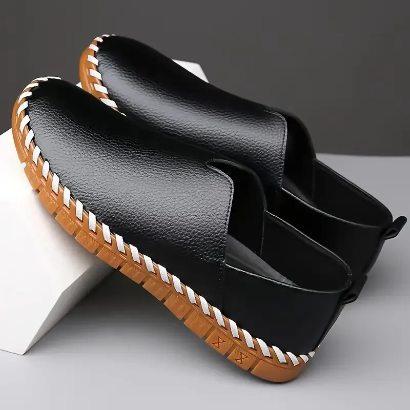 Men's Casual Slip-On Loafers - Breathable, Lightweight, Non-Slip Rubber Sole Shoes for All Seasons