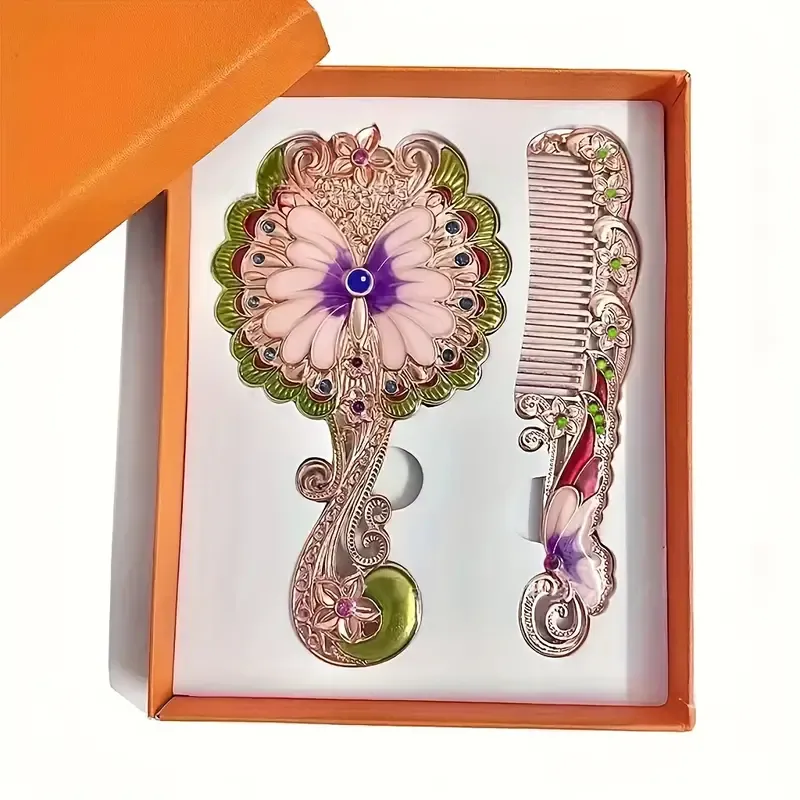 Vintage Mirror Comb Set