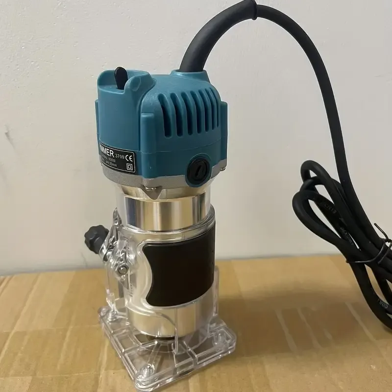 1pc Wood Router, Router Tool Wood Trimmer Router, Electric Hand Trimmer, Laminate Milling Engraving Hand Machine Joiner Tool Electric For Slotting Trimming Carving