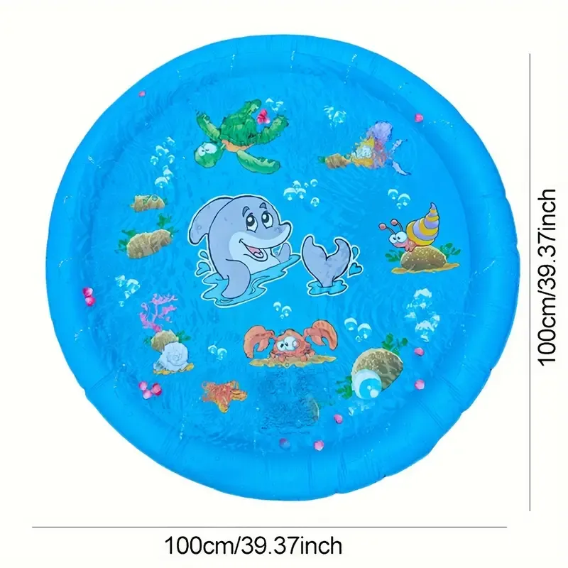 Outdoor water toy spray mat