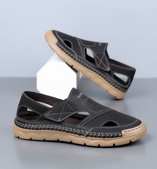 Handcrafted Velcro leather sandals