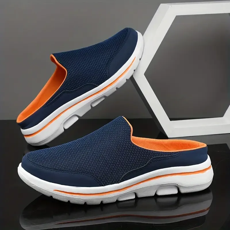Mens Slip-On Mules - Breathable Mesh Upper