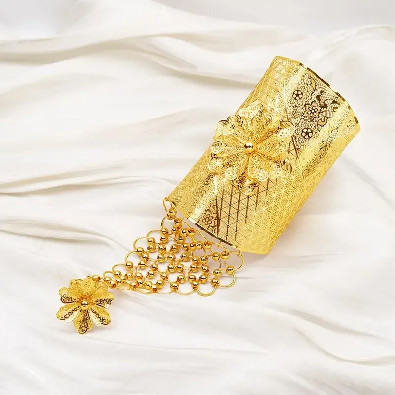 Boho Floral Cuff Bracelet