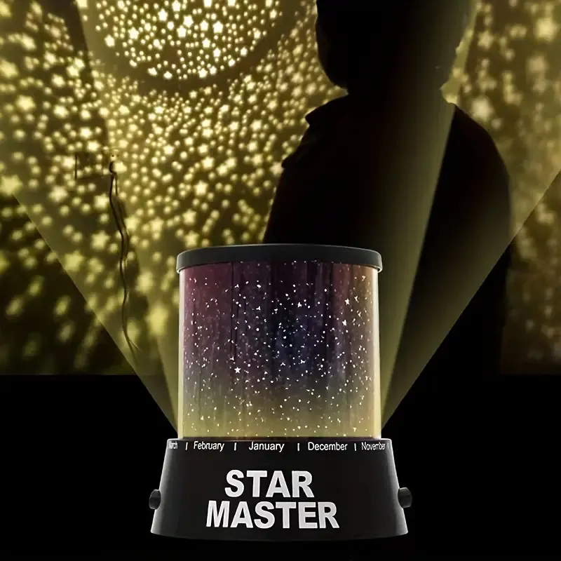 1pc LED Starry Sky Light Projector Colorful Night Light, For Home Decor Living Room, Halloween, Christmas Decor, Wall Decor, For Camping, Party, Gift For Birthday