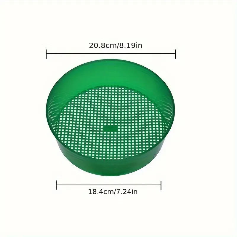 5pcs Durable Round Plastic Soil Sifter - Efficient Gardening & Lawn Care Tool for Indoor or Outdoor Use