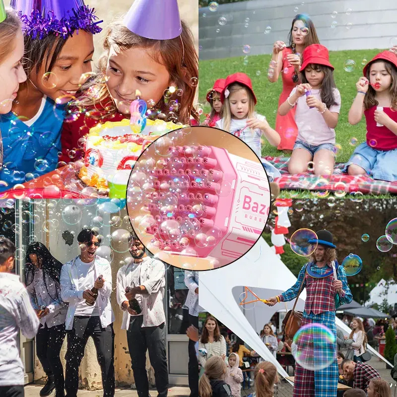 🎁Give children birthday gifts🎁 69-hole bubble gun with colorful LED lights