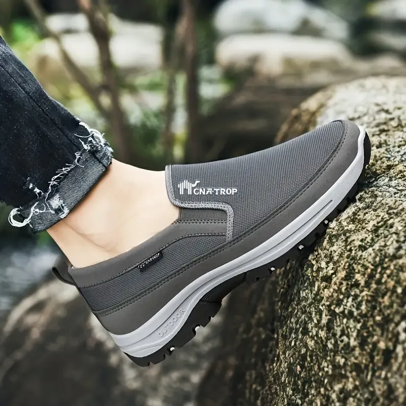 PLUS SIZE Men's Knit Breathable Loafer Shoes