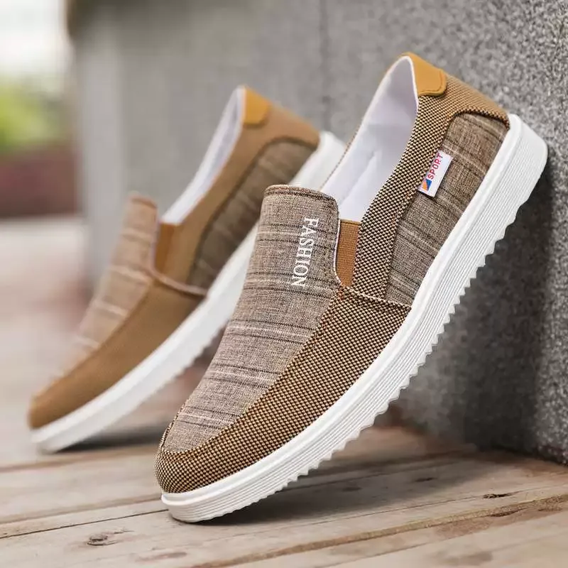 trendy men's casual sneakers slip-on shoes
