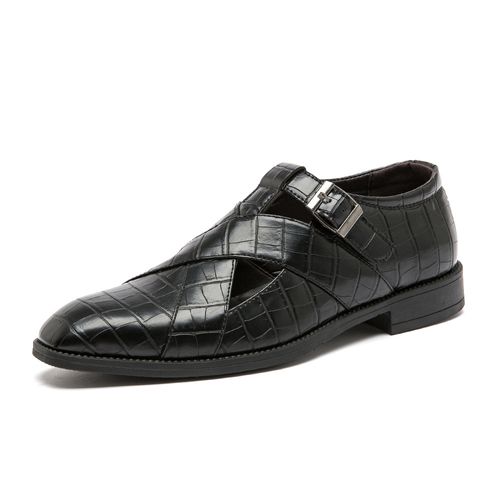 Openwork summer outerwear sandals and breathable cowhide shoes