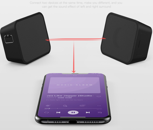 Subwoofer portable mini hook silicone speaker TWS outdoor seven-level waterproof Bluetooth speaker