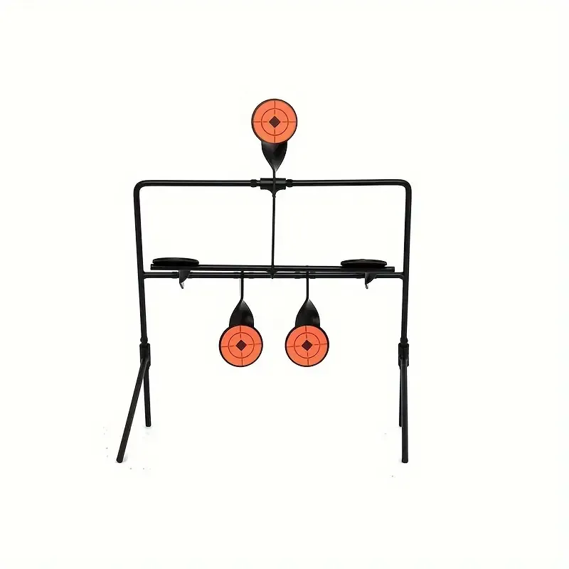 Metal Frame Practice Target Stand With Four Spinner Targets For Indoor And Outdoor Training