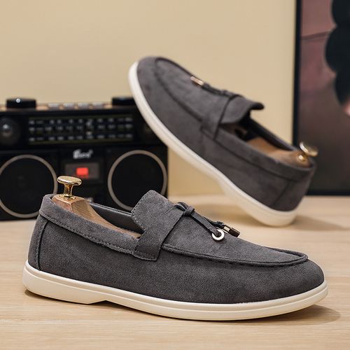 Stylish and versatile flat men's casual shoes, slip-on, plus size men's casual single shoes