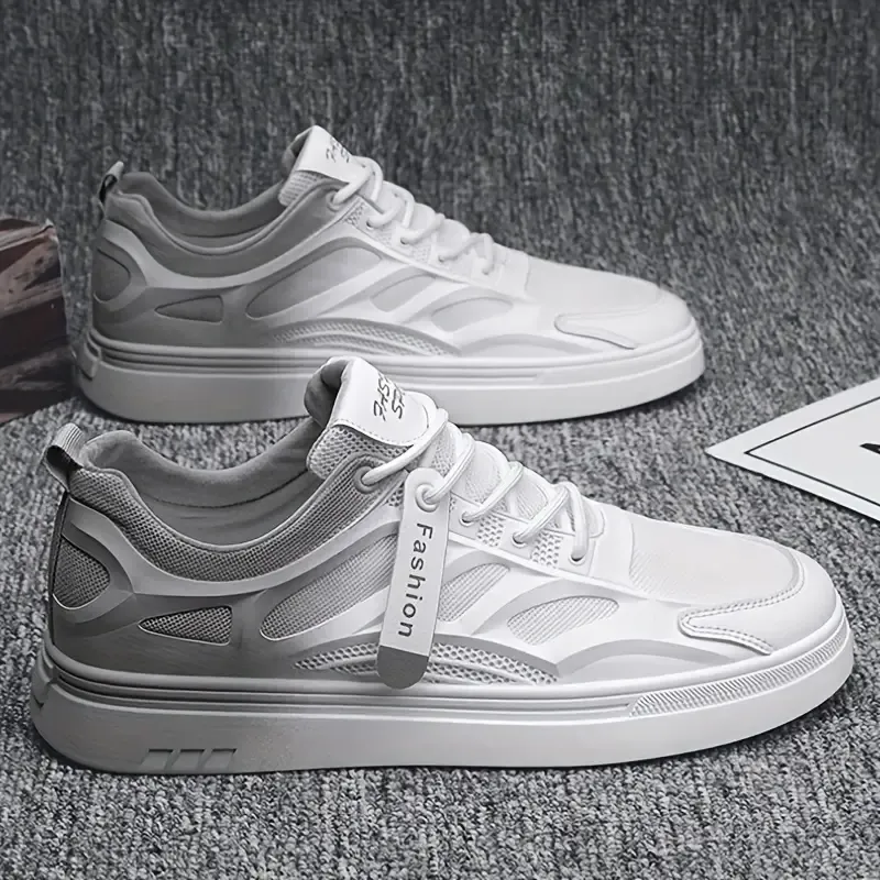 Men's Trendy Mesh Breathable Skate Shoes, Wear-resistant Non-Slip Sneakers, Men's Footwear
