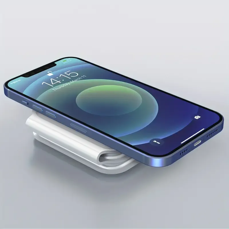 3 in 1 Wireless Charger for iPhone, Magnetic Foldable 3 in 1 Charging Station, Travel Charger for Multple Devices for iPhone 14.13.12 Series, AirPods 3.2.Pro, iWatch (Adapter Included)