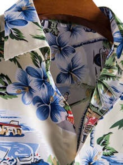 Men's casual Hawaiian shirt