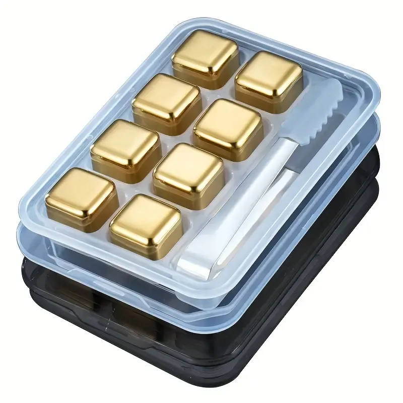 Golden Stainless Steel Whiskey Ice