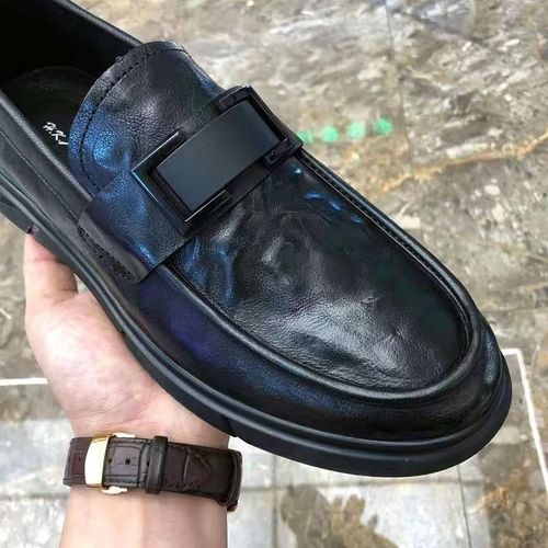 Men's 2025 New Style Leather Business Casual Shoes, Breathable British Style Loafers, Slip-on, Driving Moccasins