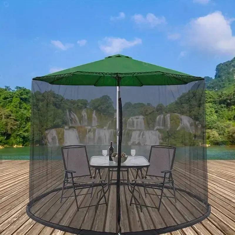 Outdoor anti-mosquito umbrella mesh cover