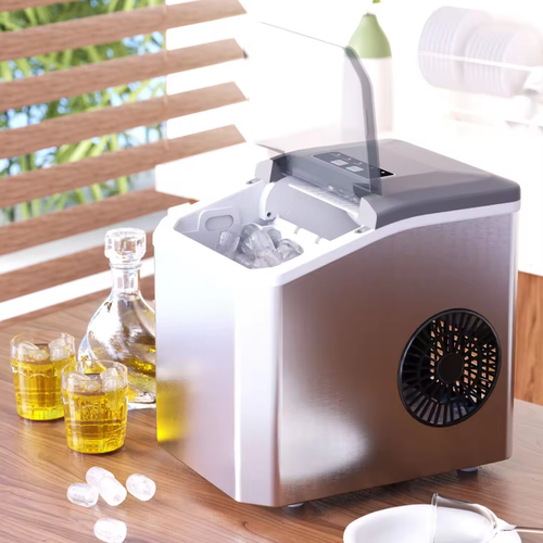 Mini Ice Maker Electric Bullet Cylindrical Ice Maker Machine Automatic Household Ice Machine for Milk Tea Shop Kitchen Office