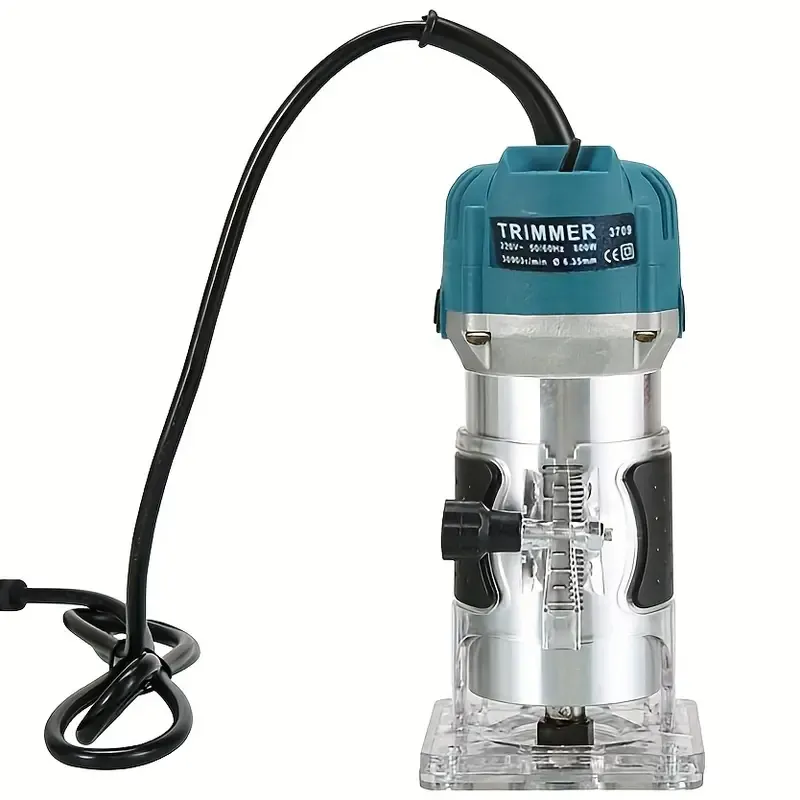 1pc Wood Router, Router Tool Wood Trimmer Router, Electric Hand Trimmer, Laminate Milling Engraving Hand Machine Joiner Tool Electric For Slotting Trimming Carving