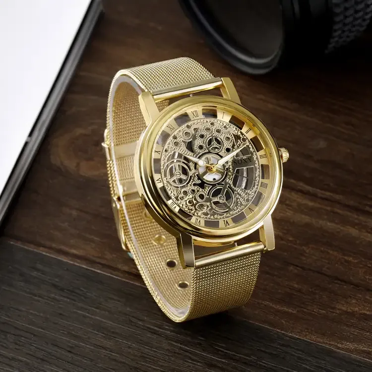 Round Dial Roman Number Analog Quartz Watch