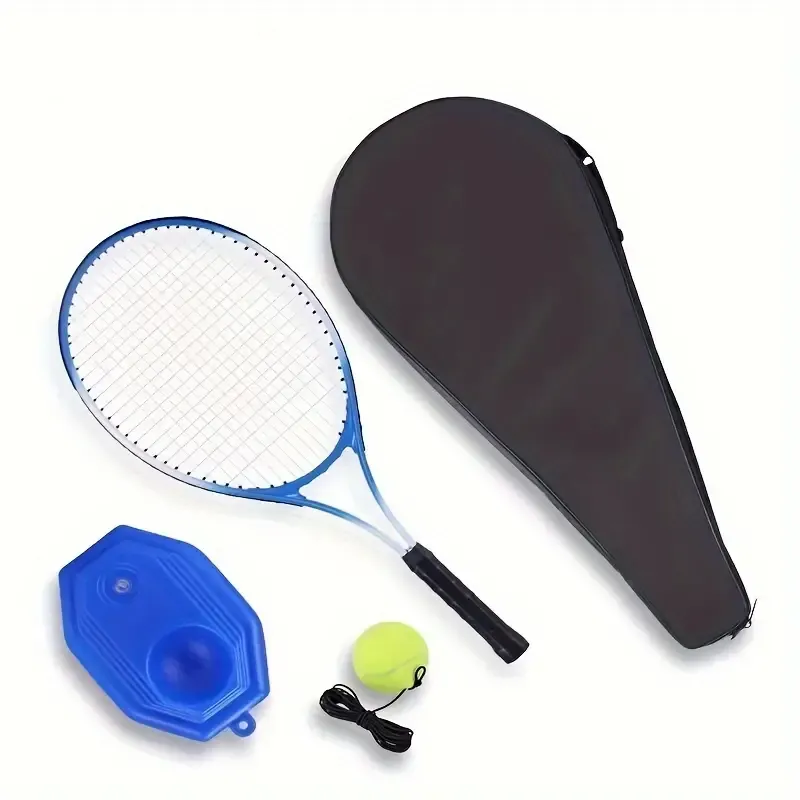 🔥For Your Child🔥1-Set Tennis Racket Bundle - Rebound Trainer for Solo Players, Includes Tennis Base and Ball, Perfect for Beginners and Intermediate Players