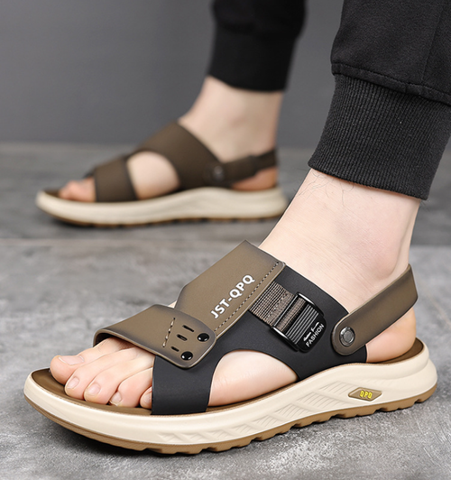 Beach shoes sandals genuine leather soft sole
