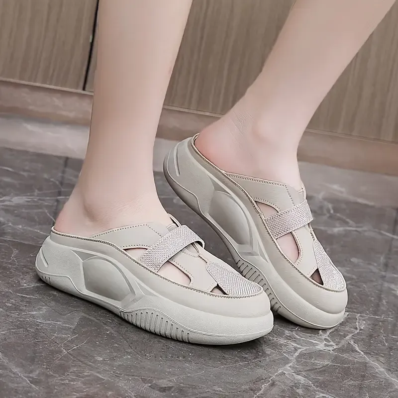 Women's Summer 2024 Breathable Platform Slip-On Sneakers Sandals