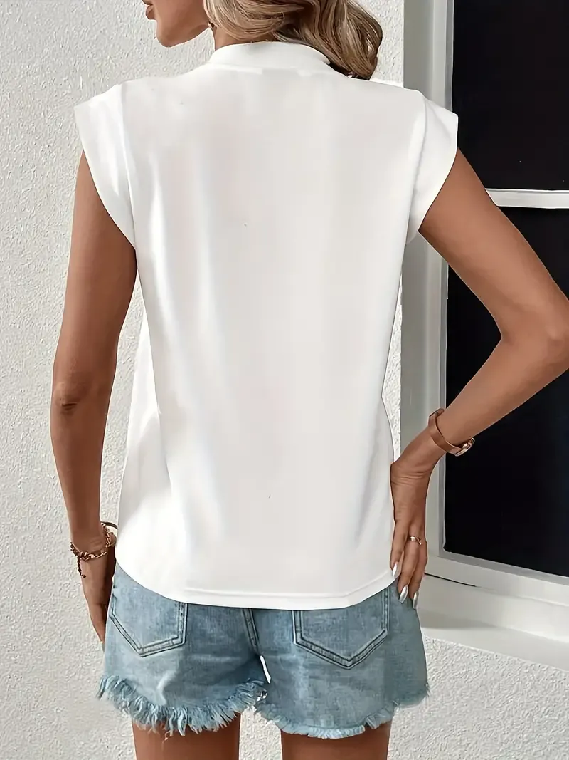 Graphic Print Crew Neck T-shirt, Casual Short Sleeve Top For Spring & Summer, Women's Clothing