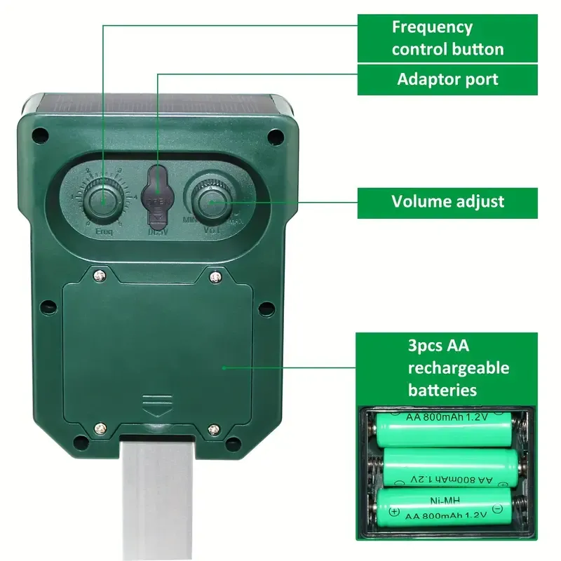 Ultrasonic Animal Repeller Outdoor Solar