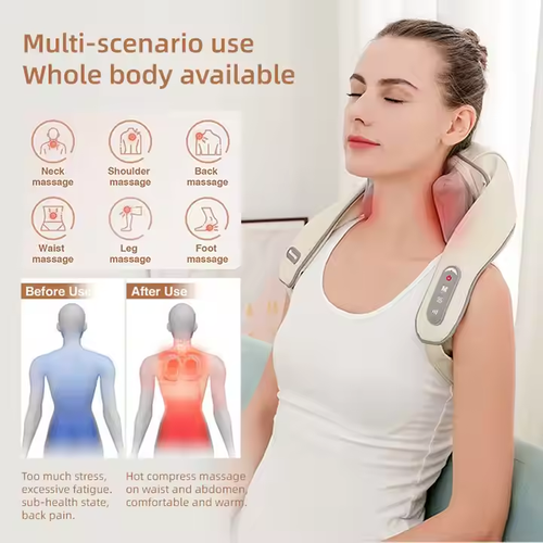 High Quality Multifunctional Intelligent Wireless Massager With Heat Massager For Neck And Shoulder