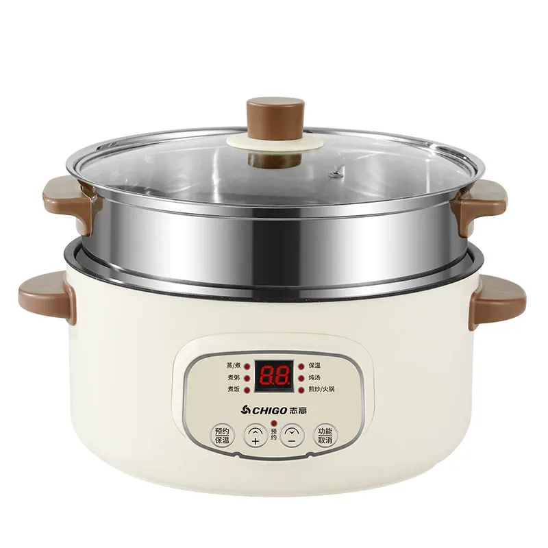 Multifunctional electric cooker for household use, student dormitory, small electric cooker, electric cooking pot, steaming pot, electric fire