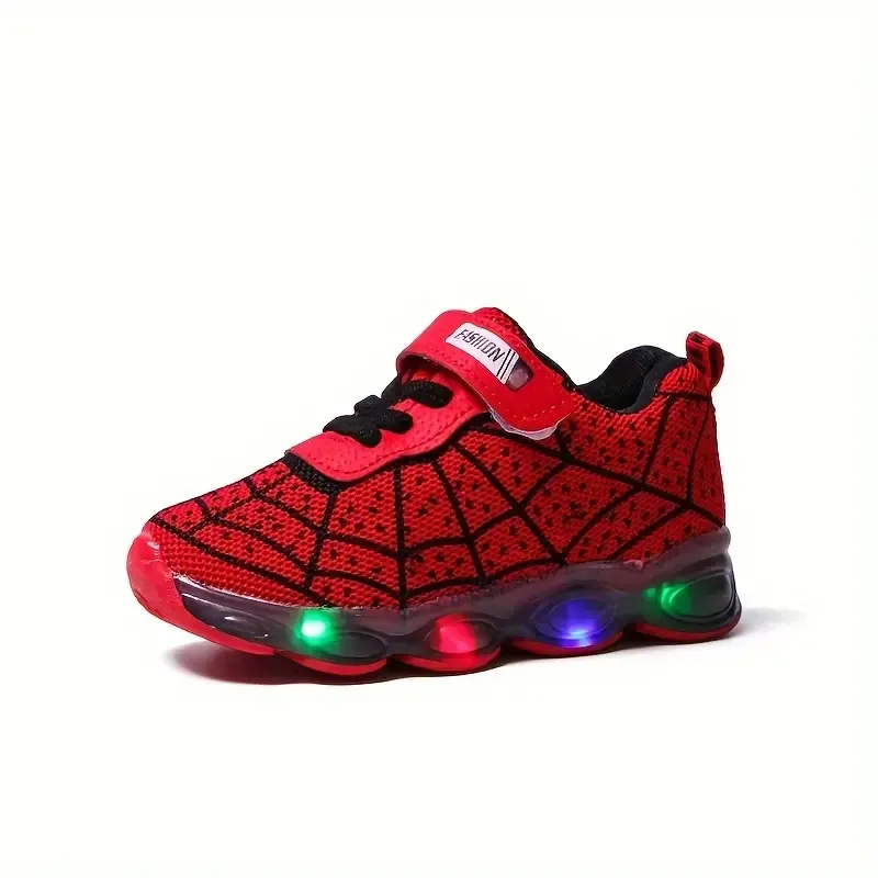 Boys LED Spider Net Sneakers