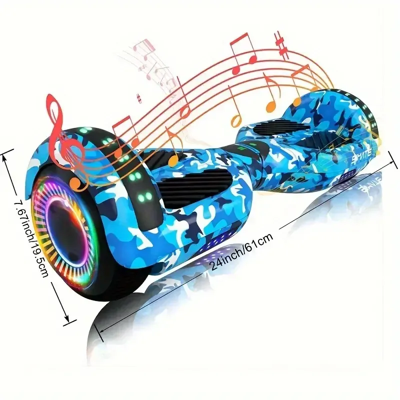 Hoverboard, Offroad All Terrain Flash Wheel Self Balancing Hoverboards With LED Lights, Certified Best Gift