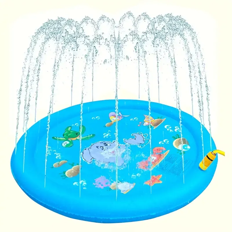 Outdoor water toy spray mat