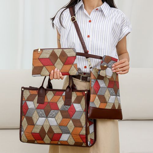 Fashionable Patchwork Crossbody Handbag