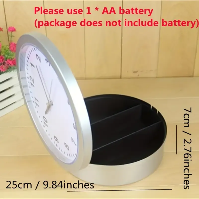 Multifunctional Wall Clock Storage Box