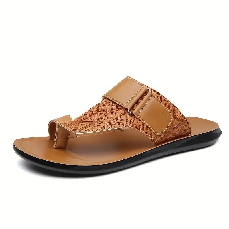 Men's Trendy Solid Color Flip Flops, Comfy Non Slip Casual Durable Lightweight Thong Sandals For Men's Outdoor Summer Beach Walking