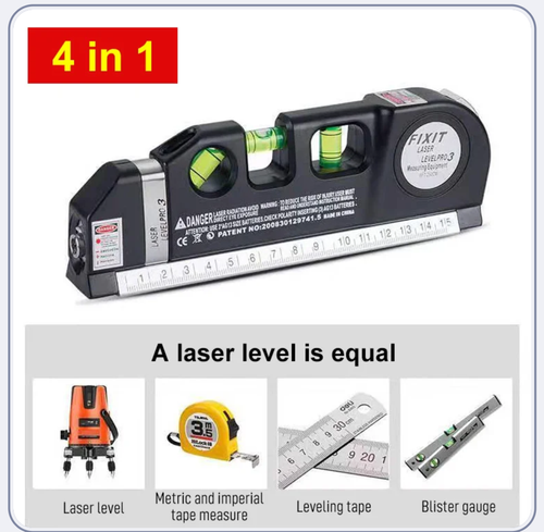 3 in 1 High Precision Measuring Infrared Ruler Level Meter Laser Level Meter